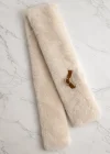 Bej Renk Çocuk Peluş Atkı