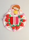 Çilek Figürlü Mini Yan/Lastik Toka Ve  Set