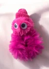 Fuşya Renk Canavar Figürlü Peluş Simit Toka
