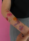 Geçici Çiçek Figürlü Dövme Tattoo