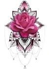 Geçici Çiçek Figürlü Dövme Tattoo