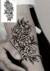 Geçici Çiçek Figürlü Dövme Tattoo