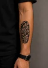 Geçici Çiçek Figürlü Dövme Tattoo