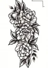 Geçici Çiçek Figürlü Dövme Tattoo