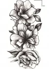 Geçici Çiçek Figürlü Dövme Tattoo