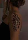 Geçici Çiçek Figürlü Dövme Tattoo