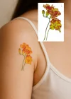 Geçici Çiçek Figürlü Mini Dövme Tattoo