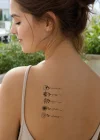 Geçici Çiçek Figürlü Mini Dövme Tattoo