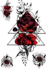Geçici Gül Figürlü Dövme Tattoo
