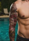 Geçici Gül Modelli Kol Dövme Tattoo