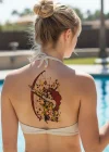 Geçici Kadın Modelli Dövme Tattoo