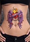 Geçici Kanatlı Kalp Dövme Tattoo