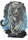 Geçici Kaplan Figürlü Dövme Tattoo