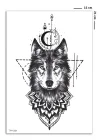 Geçici Kurt Figürlü Dövme Tattoo