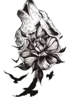 Geçici Kurt Figürlü Dövme Tattoo