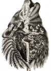 Geçici Kurt Figürlü Dövme Tattoo