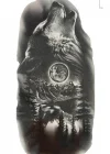 Geçici Kurt Figürlü Dövme Tattoo