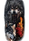Geçici Kurt Figürlü Dövme Tattoo