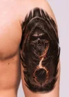 Geçici Kuru Kafa Figürlü Dövme Tattoo