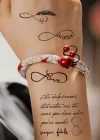 Gerçekçi Yazılı ve Sonsuzluk Dövme Tattoo