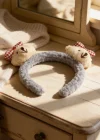 Gri Renk Ayıcık Figürlü Peluş Taç