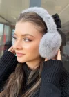 Gri Renk Peluş Kulaklık