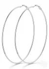 Gümüş Renk 100MM Çelik Halka Küpe (Çift)