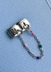Gümüş Renk Boncuk Figürlü Çelik Nomination Charm (Çift)