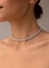 Gümüş Renk Choker Kolye