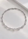 Gümüş Renk Choker Kolye