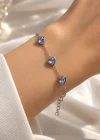 Gümüş Renk Kalp Figürlü Çelik Bileklik
