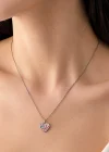 Gümüş Renk Kalp Figürlü Çelik Kolye