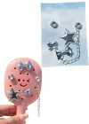 Gümüş Renk Karışık Figürlü Tarak Charm