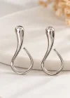 Gümüş Renk Metal Küpe (Çift)