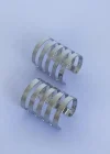 Gümüş Renk Sıkıştırmalı Ear Cuff Unisex Halka Küpe (Çift)