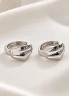 Gümüş Renk Xuping Halka Küpe (Çift)
