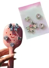 Gümüş Ve Pembe Renk Karışık Figürlü Tarak Charm