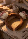 Kahverengi Ayıcık Figürlü Peluş Taç