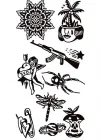 Karışık Dövme Geçici Tattoo