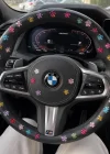 Karışık Renk Çiçek Figürlü Yapışkanlı Taş Sticker
