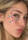Karışık Renk Daire Figürlü Yapışkanlı Taş Sticker