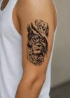 Kart Aslan Dövme Geçici Tattoo