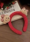 Kırmızı Renk Ayıcık Figürlü Peluş Taç