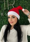 Kırmızı Renk Noel Baba Şapkası