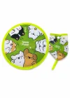 Köpek Desenli Katlanabilir Yelpaze