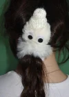 Krem Renk Canavar Figürlü Peluş Simit Toka