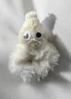 Krem Renk Canavar Figürlü Peluş Simit Toka