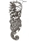 Kurukafa Kol Dövme Geçici Tattoo