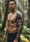 Kurukafa Kol Dövme Geçici Tattoo