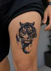 Mavili Kaplan Geçici Dövme Tattoo
